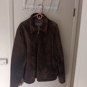 Eddie Bauer Suede Bomber Jacket